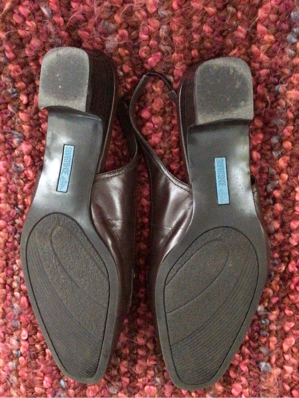 Easy Spirit Brown Leather Croc-Texture Slingback Mules - 8.5W - Picture 5 of 6
